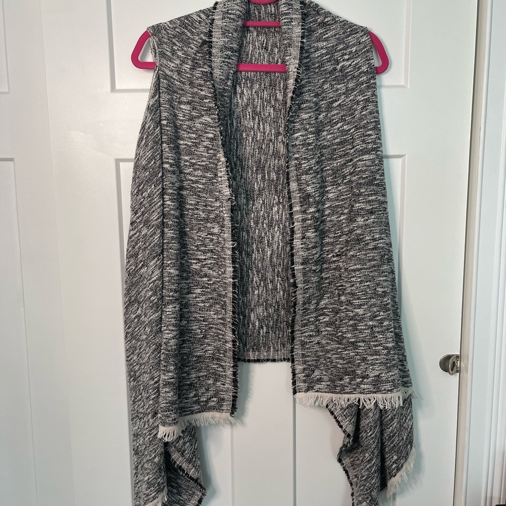 Draped Front Cardigan Vest